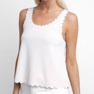 Scalloped tank top